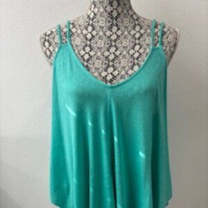 We The Free People | Free People | Turquoise Triangle Flowy Tank Top, Size XS